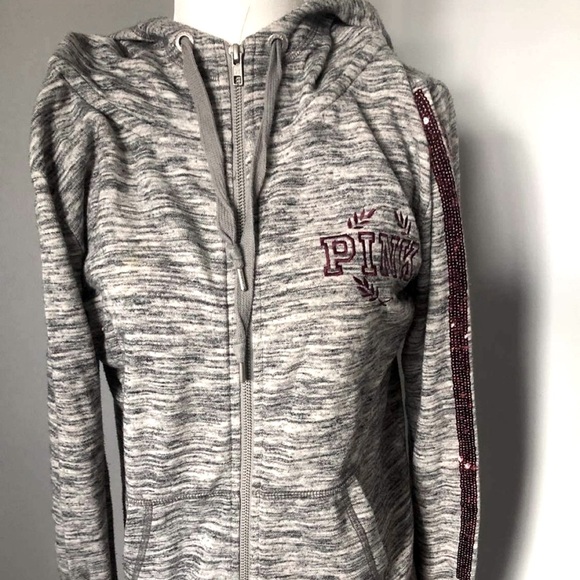 🌺Victoria Secret PINK Limited Edition Marled Bling Hoodie🌺 - Picture 4 of 6